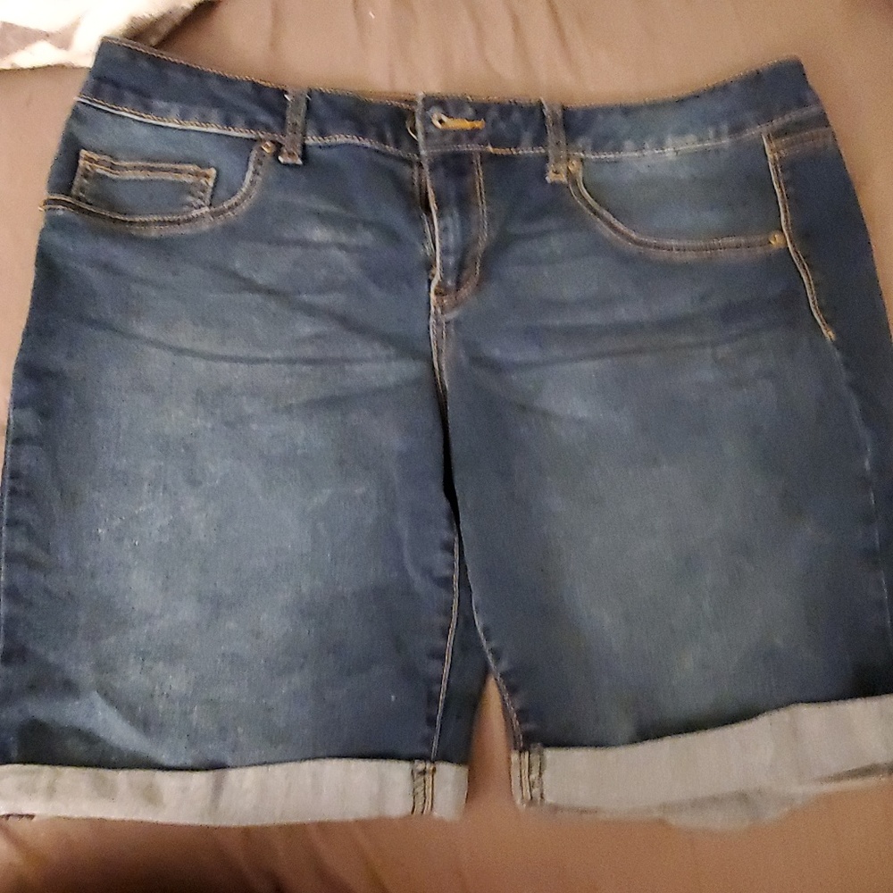 Plus size jean shorts